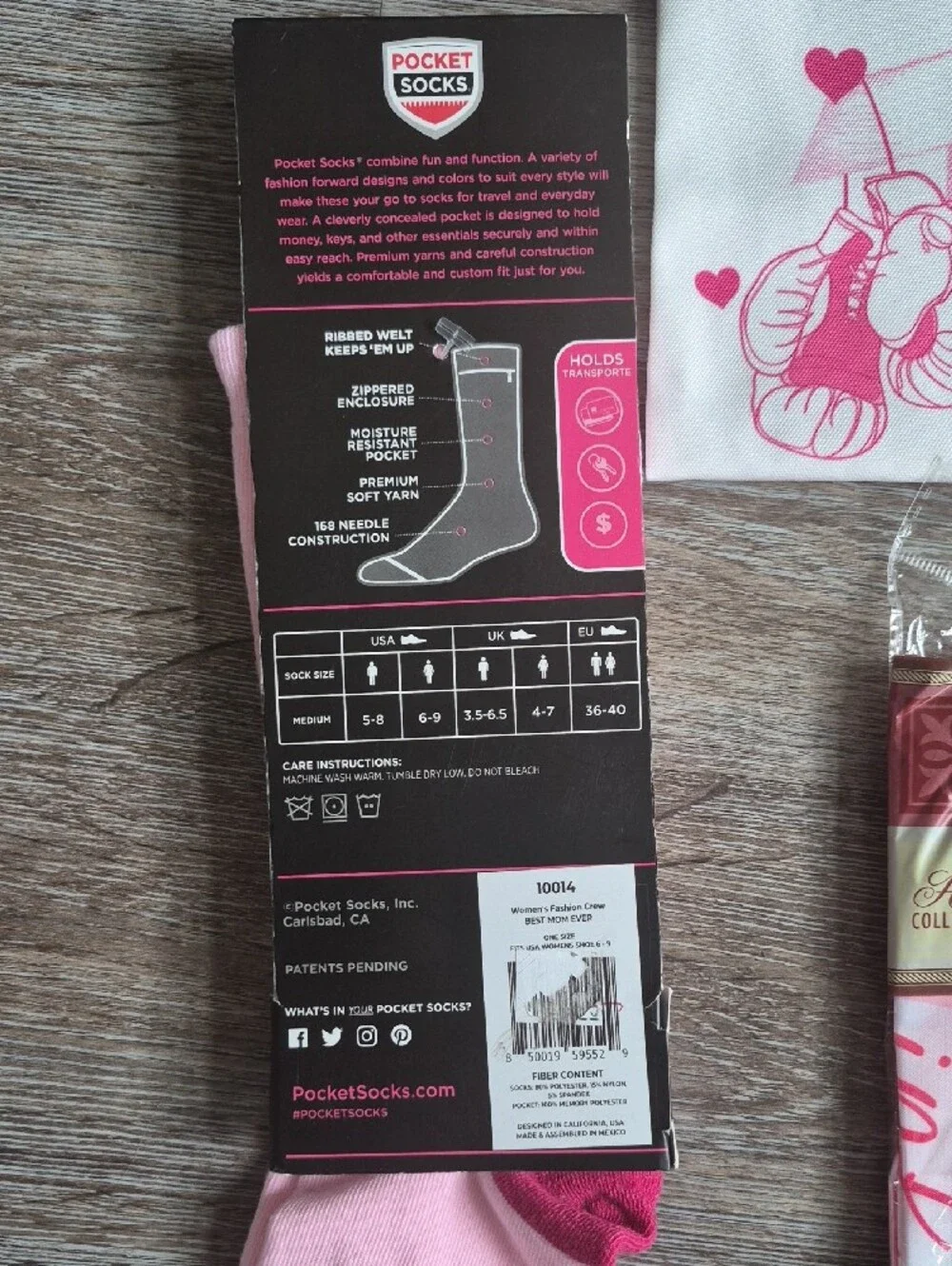 Breast Cancer Awareness Bundle With Pocket Socks, Make Up Bag And 2 Pillowcases